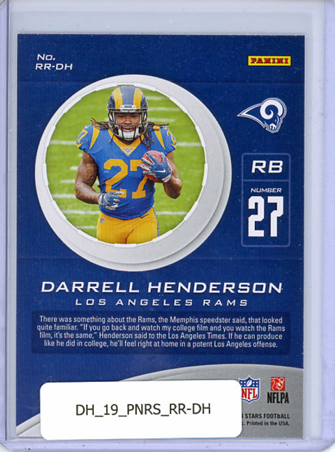 Darrell Henderson 2019 Rookies & Stars, Rookie Rush #RR-DH