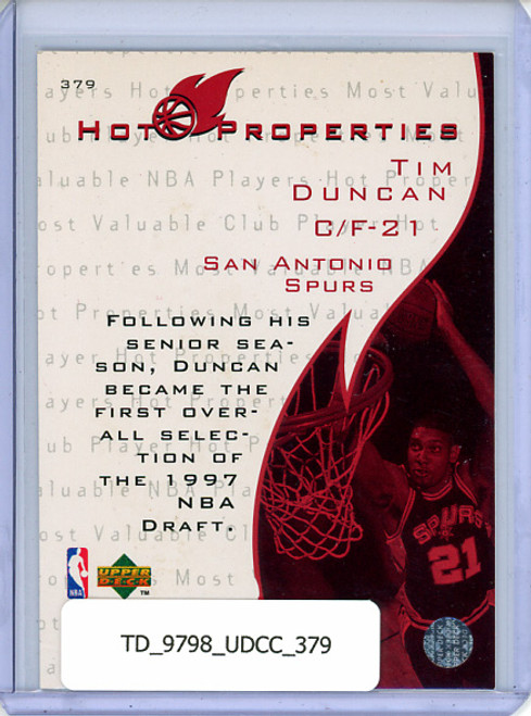 Tim Duncan 1997-98 Collector's Choice #379 Hot Properties