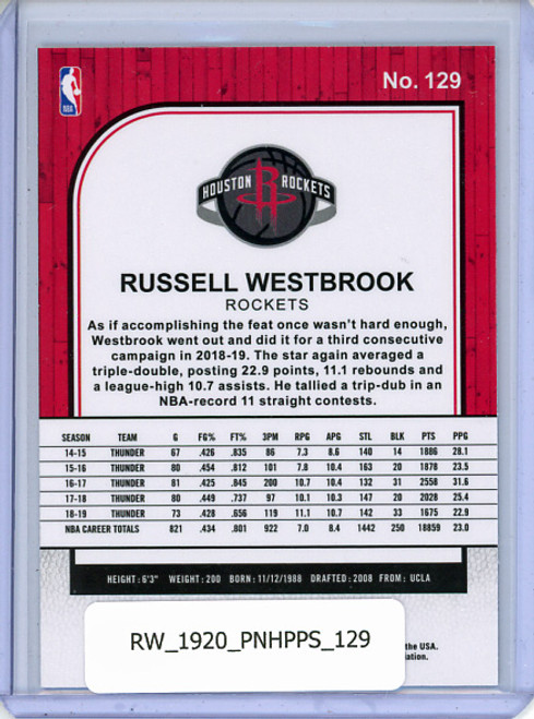 Russell Westbrook 2019-20 Hoops Premium Stock #129