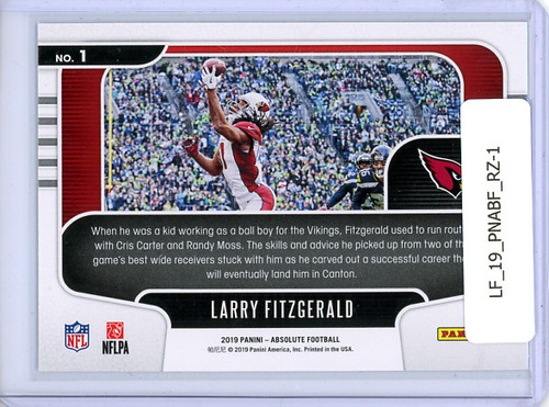 Larry Fitzgerald 2019 Absolute, Red Zone #1