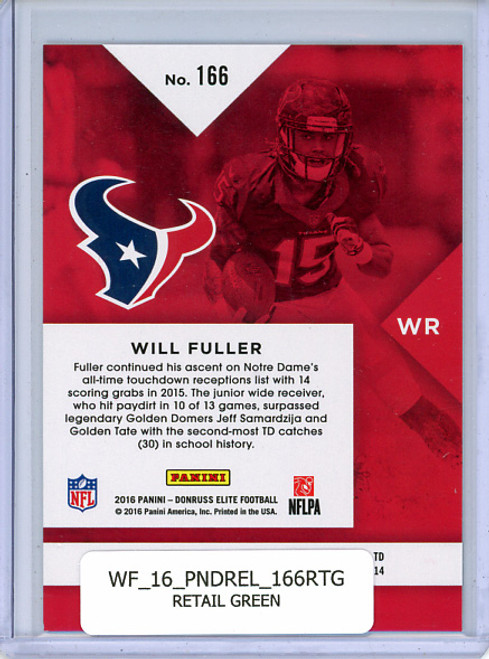 Will Fuller V 2016 Donruss Elite #166 Retail Green