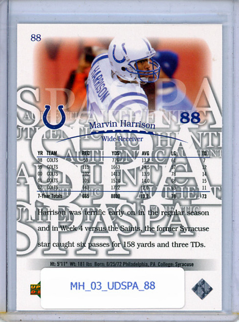 Marvin Harrison 2003 SP Authentic #88