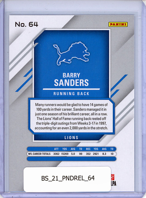 Barry Sanders 2021 Donruss Elite #64