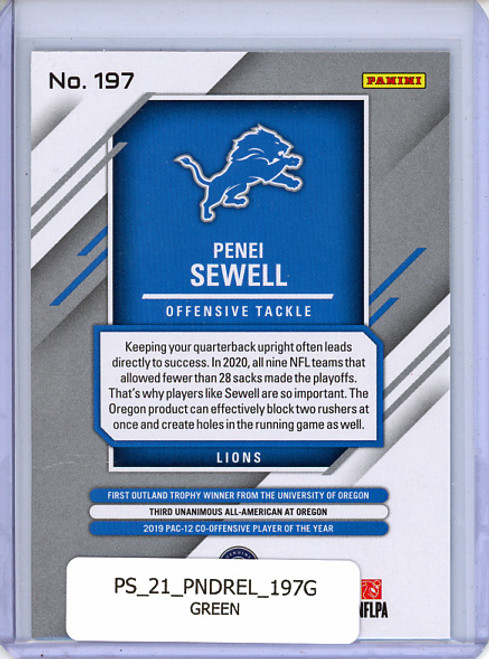 Penei Sewell 2021 Donruss Elite #197 Green