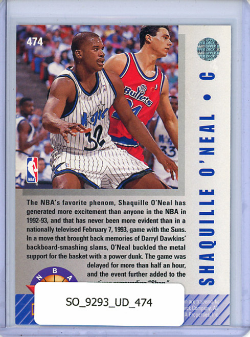 Shaquille O'Neal 1992-93 Upper Deck #474 NBA Top Prospects