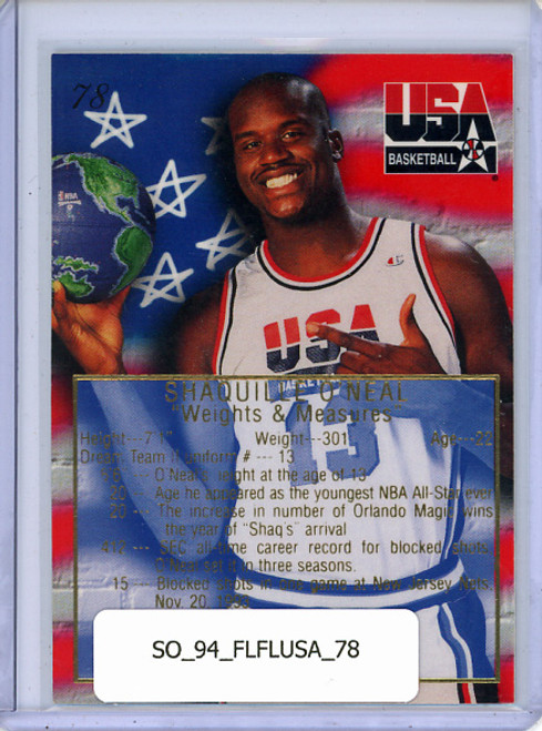 Shaquille O'Neal 1994 Flair USA #78 Weights & Measures