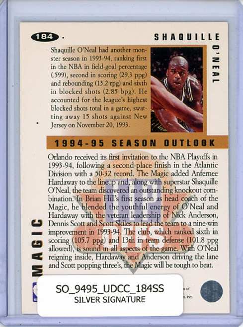 Shaquille O'Neal 1994-95 Collector's Choice #184 Tip Offs Silver Signature