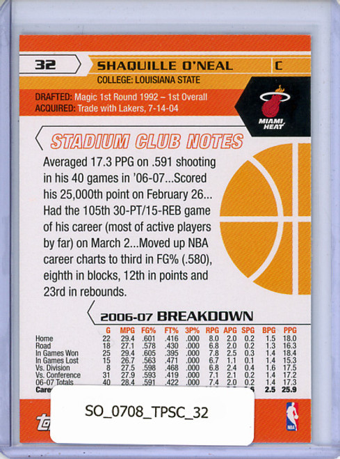 Shaquille O'Neal 2007-08 Stadium Club #32