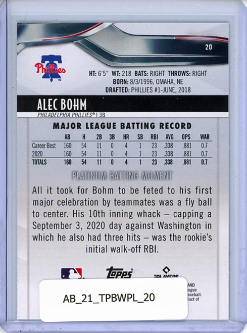 Alec Bohm 2021 Bowman Platinum #20