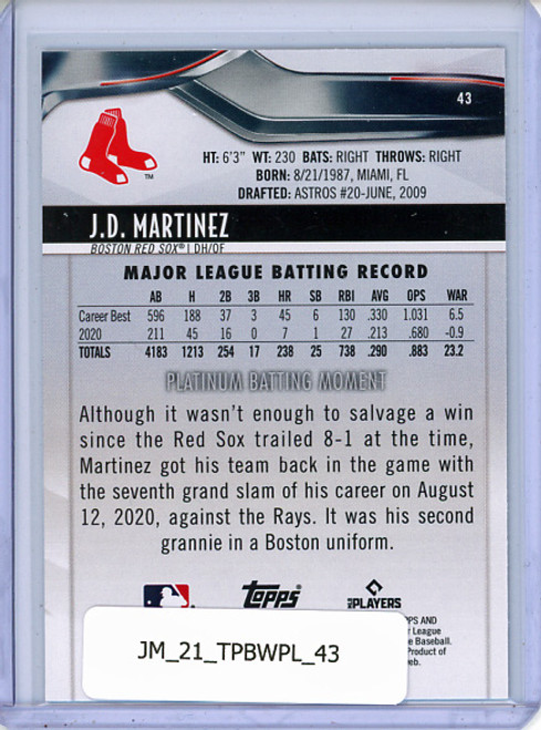 J.D. Martinez 2021 Bowman Platinum #43