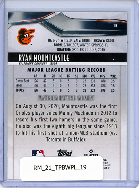 Ryan Mountcastle 2021 Bowman Platinum #19