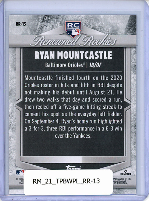 Ryan Mountcastle 2021 Bowman Platinum, Renowned Rookies #RR-13