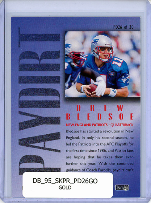 Drew Bledsoe 1995 Skybox Premium, Paydirt #PD26 Gold
