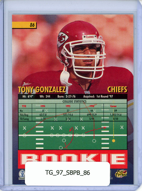 Tony Gonzalez 1997 Score Board Playbook #86