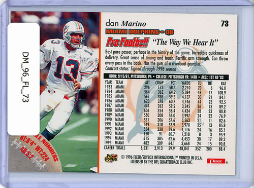 Dan Marino 1996 Fleer #73