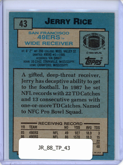 Jerry Rice 1988 Topps #43