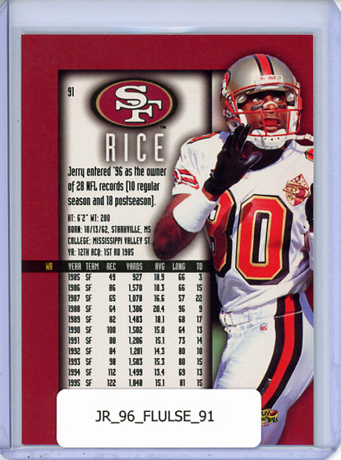 Jerry Rice 1996 Ultra Sensations #91