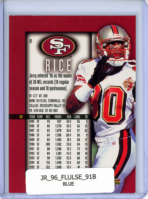 Jerry Rice 1996 Ultra Sensations #91 Blue