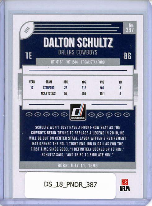 Dalton Schultz 2018 Donruss #387
