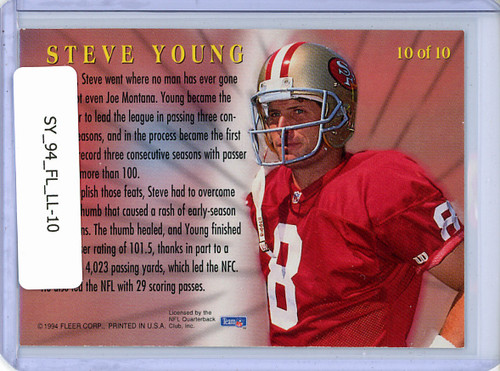 Steve Young 1994 Fleer, League Leaders #10