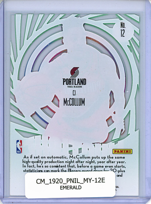 C.J. McCollum 2019-20 Illusions, Mystique #12 Emerald