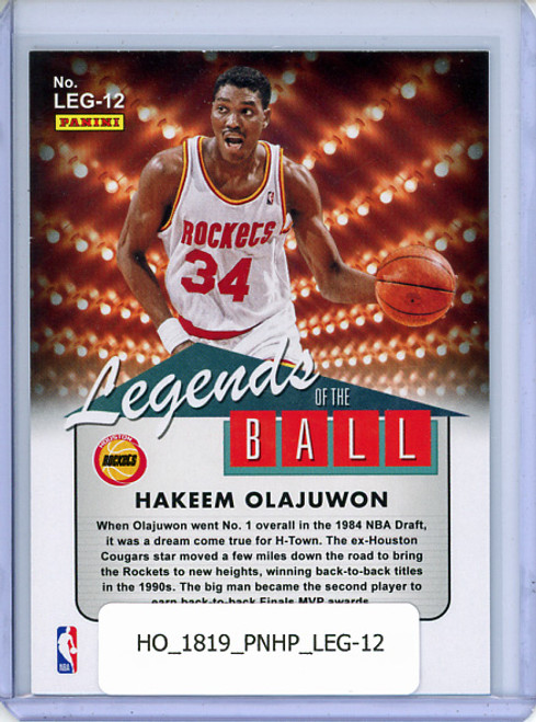 Hakeem Olajuwon 2018-19 Hoops, Legends of the Ball #LEG-12