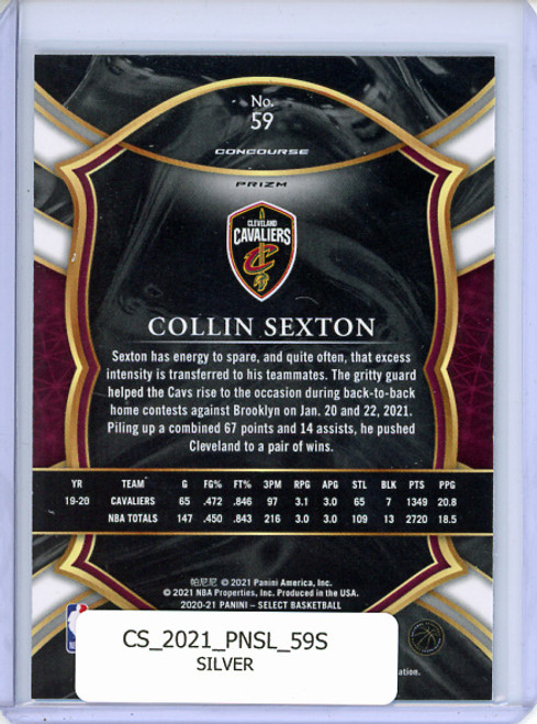 Collin Sexton 2020-21 Select #59 Concourse Silver