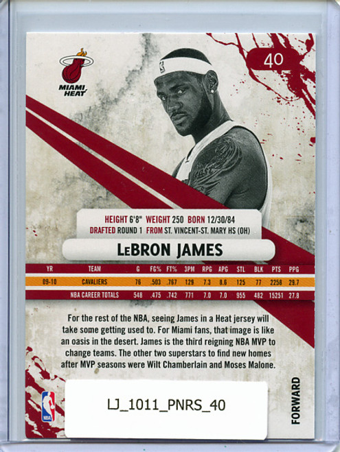 Lebron James 2010-11 Rookies and Stars #40