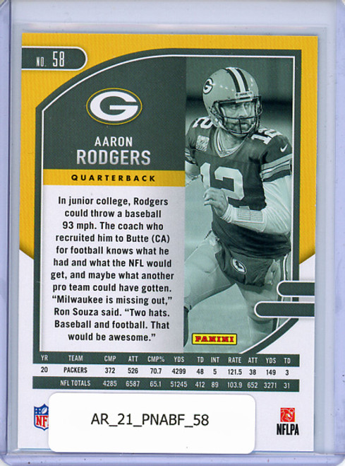 Aaron Rodgers 2021 Absolute #58