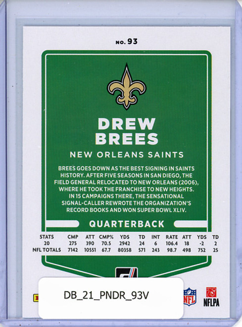 Drew Brees 2021 Donruss #93 Variations