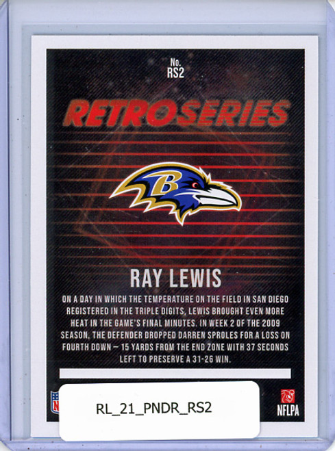 Ray Lewis 2021 Donruss, Retro Series #RS2