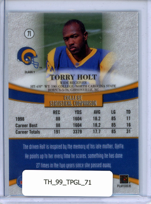 Torry Holt 1999 Gold Label #71 Class 1