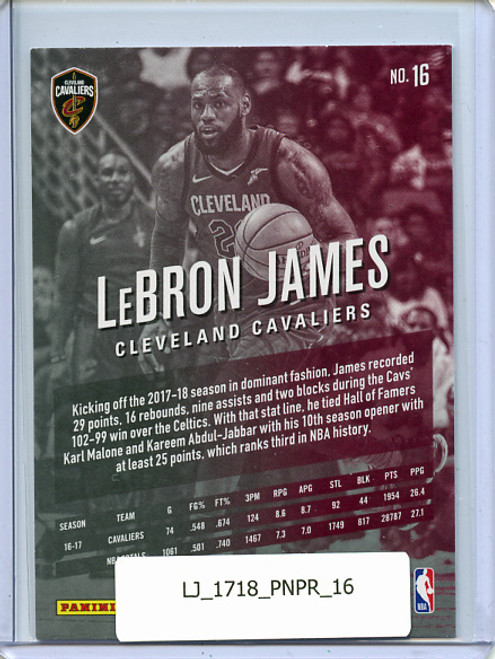 Lebron James 2017-18 Prestige #16