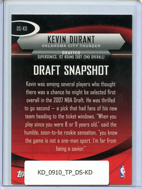 Kevin Durant 2009-10 Topps, Draft Snapshot #DS-KD