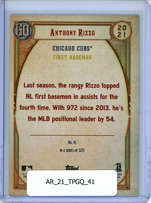 Anthony Rizzo 2021 Gypsy Queen #41
