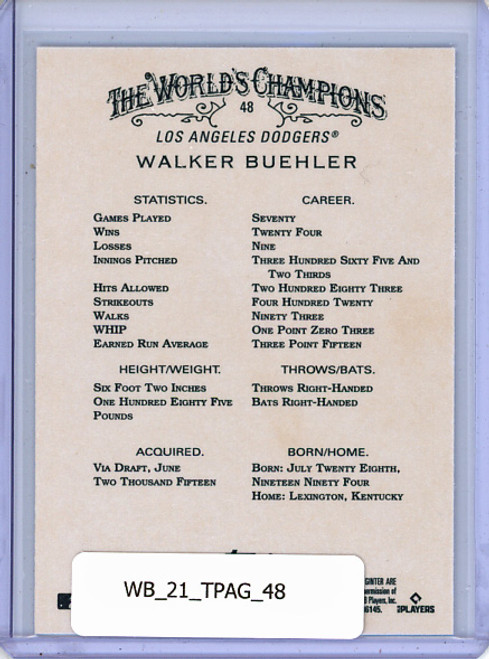 Walker Buehler 2021 Allen & Ginter #48