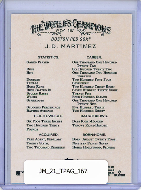 J.D. Martinez 2021 Allen & Ginter #167