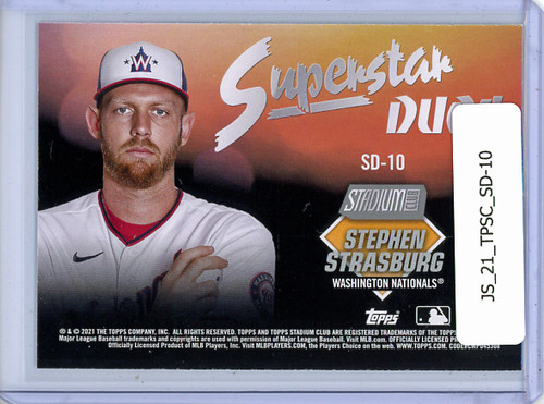 Juan Soto, Stephen Strasburg 2021 Stadium Club, Superstar Duos #SD-10