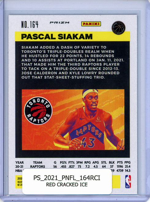 Pascal Siakam 2020-21 Flux #164 Red Cracked Ice