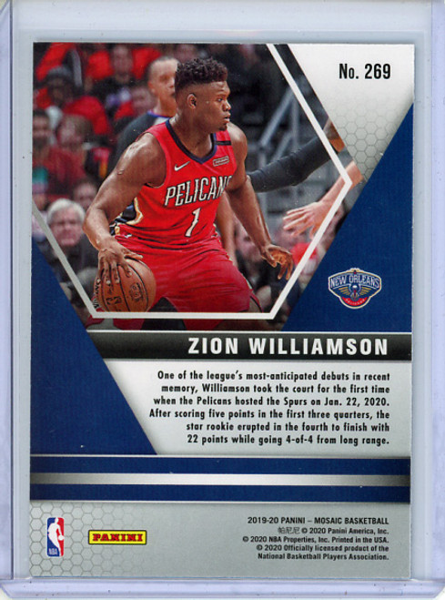 Zion Williamson 2019-20 Mosaic #269 NBA Debut (17)