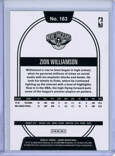 Zion Williamson 2020-21 Hoops #163 Blue (4)