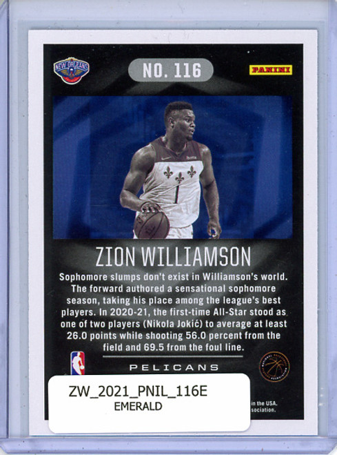 Zion Williamson 2020-21 Illusions #116 Emerald