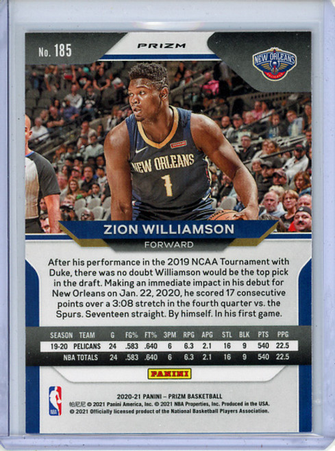Zion Williamson 2020-21 Prizm #185 Red Ice (1)