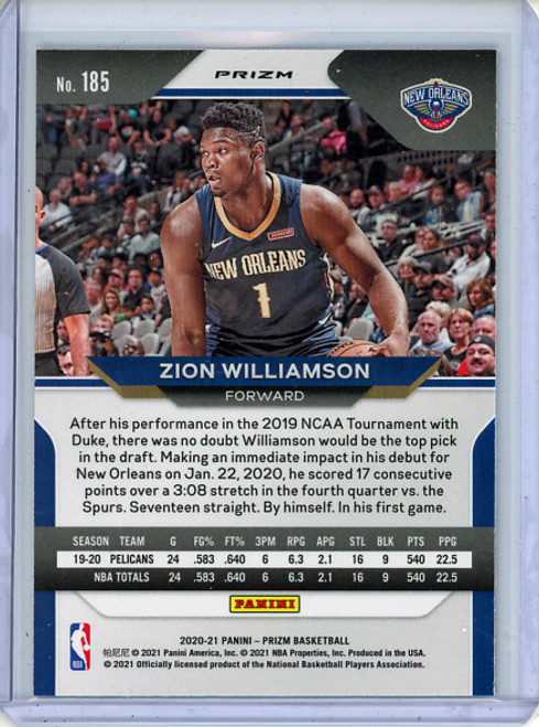 Zion Williamson 2020-21 Prizm #185 Red White & Blue (2)
