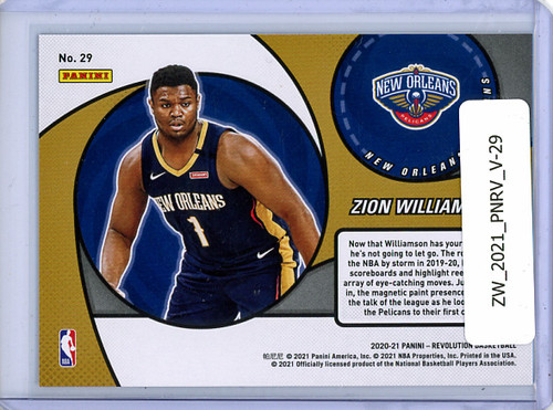 Zion Williamson 2020-21 Revolution, Vortex #29