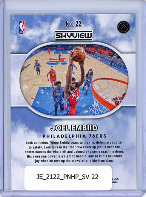 Joel Embiid 2021-22 Hoops, Skyview #22