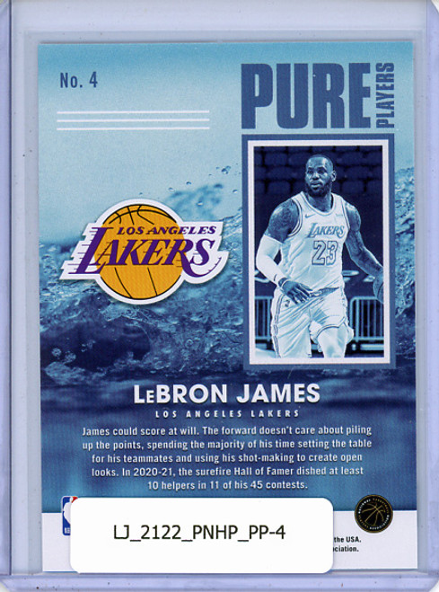 LeBron James 2021-22 Hoops, Pure Players #4