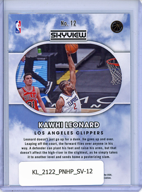 Kawhi Leonard 2021-22 Hoops, Skyview #12