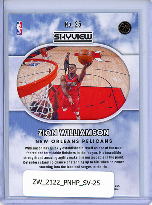 Zion Williamson 2021-22 Hoops, Skyview #25