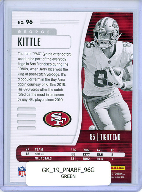 George Kittle 2019 Absolute #96 Green